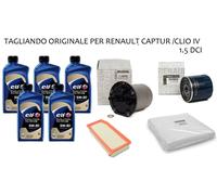 TAGLIANDO ORIGINALE RENAULT CAPTUR CLIO IV DUSTER 1.5 DCI E OLIO ELF 5 LT 5W30