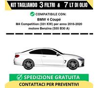 Tagliando per BMW 4 Coupé M4 Competition 331 kw Benzina 2016-2020 - 7 Lt di o...