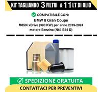 Tagliando per BMW 8 Gran Coupé M850i xDrive 390 kw Benzina 2019-2024 - 11 Lt ...