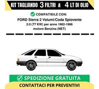 Tagliando per FORD Sierra 2 Volumi/Coda Spiovente 2.0 77 kw Benzina 1982-1986...