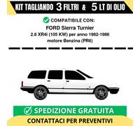 Tagliando per FORD Sierra Turnier 2.8 XR4i 105 kw Benzina 1982-1986 - 5 Lt di...