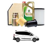 Tagliando per FORD Tourneo Courier B460 MPV/Space Wagon 1.0 EcoBoost 74 kw - 6 Litri di olio + 3 Filtri anno 2014-2023