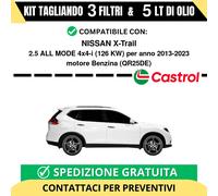 Tagliando per NISSAN X-Trail 2.5 ALL MODE 4x4-i 126 kw - 5 Lt di Castrol + 3 ...