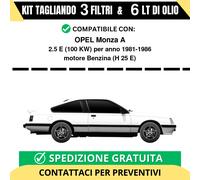 Tagliando per OPEL Monza A 2.5 E 100 kw Benzina 1981-1986 - 6 Lt di olio + 3 ...