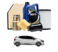Tagliando per RENAULT Clio IV 0.9 TCe 90 LPG 66 kw - 5 Lt di ELF + 3 Filtri anno 2016<>2023