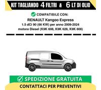 Tagliando per RENAULT Kangoo Express 1.5 dCi 90 66 kw Diesel 2009-2024 - 6 Lt...