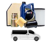 Tagliando per RENAULT Trafic II Autobus 2.5 dCi 145 107 kw - 8 Lt di ELF + 4 Filtri anno 2006<>2023
