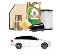 Tagliando per SKODA Octavia III Combi 1.6 TDI 81 kw - 5 Litri di olio + 4 Filtri anno 2013-2017