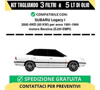 Tagliando per SUBARU Legacy I 2000 4WD 85 kw Benzina 1991-1994 - 5 Lt di olio...