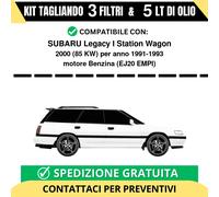 Tagliando per SUBARU Legacy I Station Wagon 2000 85 kw Benzina 1991-1993 - 5 ...