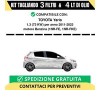 Tagliando per TOYOTA Yaris 1.3 73 kw - 4 Lt di olio + 3 Filtri anno 2011-2023