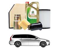 Tagliando per VOLVO V50 1.6 D2 84 kw - 4 Litri di olio + 4 Filtri anno 2010-2012