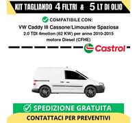 Tagliando per VW Caddy III Cassone/Limousine Spaziosa 2.0 TDI 4motion 62 kw -...