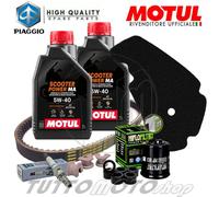 Tagliando PIAGGIO Beverly 125 ie RST 2010-2015 Kit Olio Motul 5W40 Trasmissione