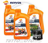 TAGLIANDO REPSOL 10W40 FILTRO OLIO HF204 YAMAHA MT-07 700 MT07 2014 2015 2016