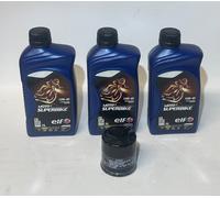 Tagliando Tre Litri Olio ELF 10w40 Superbike con Filtro Olio Per Tutte le Moto