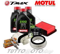 Tagliando YAMAHA T-MAX 500 2008-2012 / Olio Motul 5100 10W-40 + Filtri Candele