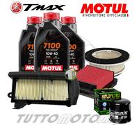 Tagliando YAMAHA T-MAX 560 2022 2023 2024 /Kit Olio Motul 7100 10W40 Filtri TMAX