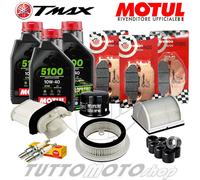 Tagliando YAMAHA TMAX 500 2004 2005 2006 2007 / Kit Olio Motul 5100 10W40 BREMBO