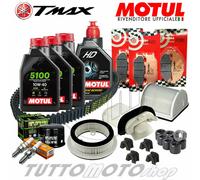 Tagliando YAMAHA TMAX 500 2004 2005 2006 2007 Kit Olio Motul 5100 COMPLETO T-MAX