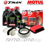 Tagliando YAMAHA TMAX 500 2008 2009 2010 2011 / Motul 5100 Filtri Pastiglie KIT