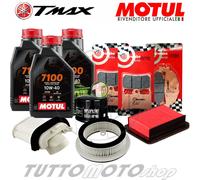 Tagliando YAMAHA TMAX 500 2009 2010 2011 Motul 7100 + Filtri Pastiglie BREMBO