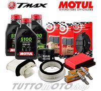 Tagliando YAMAHA TMAX 500 2009 2010 2011 Olio Motul 5100 Filtri Pastiglie BREMBO