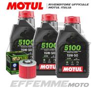 Tagliando YAMAHA XT 600 E 2000 2001 2002 2003 (3 MOTUL 5100 15W50 + Filtro olio)