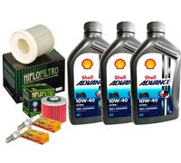 TAGLIANDO YAMAHA XV/VIRAGO S/535 1994/1995 SHELL 10W40 FILTRO OLIO ARIA CANDELE