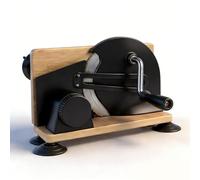 Tagliapane Manuale a Manovella, Utensile Per Affettare Spessore Regolabile Lama Seghettata In Acciaio Inossidabile Taglio Uniforme Impugnatura Ergonomica Compatto (BLACK)