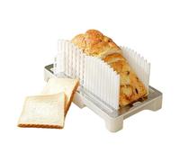 Tagliapane per con vassoio raccogli briciole, guida di taglio per cottage con larghezza regolabile, utensili compatti per cuocere torte, , bagels