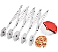 Tagliapasta a 5 Ruote, Tagliapizza Regolabile In Acciaio Inossidabile Rotelle Tagliapizza Divisore Taglierina da Forno Rullo Taglierina per Biscotti Divisore per Cucina, Ristorante, Cottura