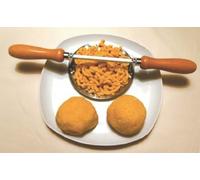 Tagliapasta.com - Schiacciapatate con Manico in Legno, Pressa in Acciaio Inox - Strumento Multiuso per Passatelli, Purè di Patate, Zucca, Mozzarella - Prodotto in Italia