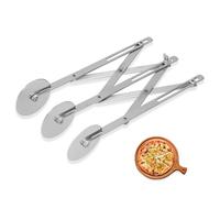 Tagliapasta con Manico, Tagliapizza Inossidabile, Tagliapizza Espandibile Coltello da Pasticceria Multitondo Taglierina da Forno Rullo Tagliapasta per Biscotti Divisore (Coltello da triciclo)