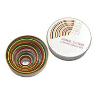 Tagliapasta da 12 pezzi, tagliabiscotti rotondo in acciaio inossidabile in dimensioni graduate per ciambelle, pasta, fondente, argilla, scone