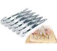 Kaufgut Pantografo tagliapasta professionale 6 rotelle lisce acciaio inox regolabile
