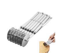 Tagliapasta estensibile | Tagliatelle e spaghetti Slicer in acciaio inox, tagliapasta regolabile multi-rullo accessorio da cucina versatile per torte, panetteria e tessuto