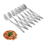 Tagliapasta in acciaio inox con 7 ruote, tagliapizza multiplo regolabile e separatore per pasta, set multiplo per pizza, biscotti, ravioli fondente e strisce di pasticceria