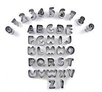 Tagliapasta lettere numeri alfabeto set di 37 formine stampi per biscotti da forno