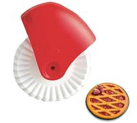 Tagliapasta per crostata - Rullo per pasta frolla ondulato, tagliapasta a reticolo | Utensile da cucina per dolci fatti in casa, resistente strumento per la preparazione di ravioli e torte con impugna