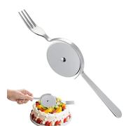 Tagliapasta per pizza, ad alta resistenza, con rotella e forchetta per pizza - taglierina ergonomica per torte e forchetta, gadget da cucina per casa e ristorante