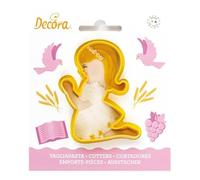 Tagliapasta PRIMA COMUNIONE Bimba in ginocchio - per biscotti e decori torte e dolci ecc