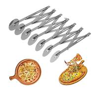 Tagliapasta Regolabile a 7 Ruote, Tagliapizza in Acciaio Inossidabile, Pasticceria Rotella Tagliapasta per Biscotti Divisore(7 Ruote)