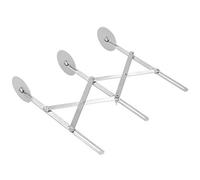 Tagliapasta Regolabile, Tagliapasta in Acciaio Inossidabile a 3 Ruote, Tagliapizza Espandibile Tagliapasta a Rullo per Pasta, Cottura, Biscotto, Pane, Torte(3 Ruote)