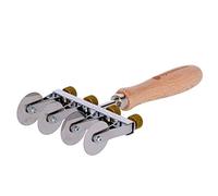 Tagliapasta Rotella Taglia Pasta Sfoglia Fresca | 4 Lame Lisce Regolabili | Diametro 36mm in Acciaio Inox e Impugnatura in Legno | Tagliapasta.Com [Made in Italy]