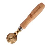 Rotella Tagliapasta | Taglia Pasta Sfoglia Fresca | Lama Singola Liscia | Diametro 38 mm in Ottone con Impugnatura in Legno | Tagliapasta.com [Made in Italy]
