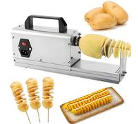 Tagliapatate elettrico a spirale per patate Tornado, affettatrice per patate commerciale, macchina per patatine fritte, acciaio inossidabile, controllo dell'interruttore, per uso domestico