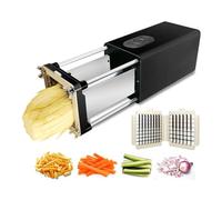 Tagliapatate elettrico per fritture, in acciaio inox, per uso domestico e commerciale, affettatrice efficiente per la preparazione rapida degli alimenti