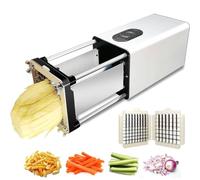 Tagliapatate elettrico per fritture, in acciaio inox, per uso domestico e commerciale, affettatrice efficiente per la preparazione rapida degli alimenti