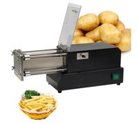 Tagliapatate Elettrico Per Patatine Fritte, Macchina Per Tagliare Le Patatine Con 3 Lame, Tagliapatate Elettrico In Acciaio Inossidabile, Per Uso Commerciale E Domestico, Per Cetrioli(Black)